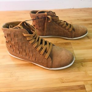 Basket weave funky high tops - Never Worn